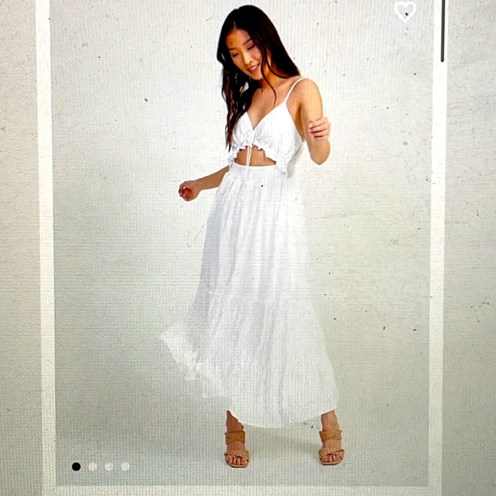 NEW Altar’d State White Naomee Maxi Dress - never worn, with tags